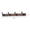 REGALWOVEN Rustic Wood Aluminum Space Saving Versatile Coat Hook with 4 Hooks - 2 of 4