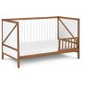 PAGED 3 in 1 Crib Wooden Convertible Baby Bed Frame with Panel, Adjustable Mattress Heights for Bedroom - 2 of 4