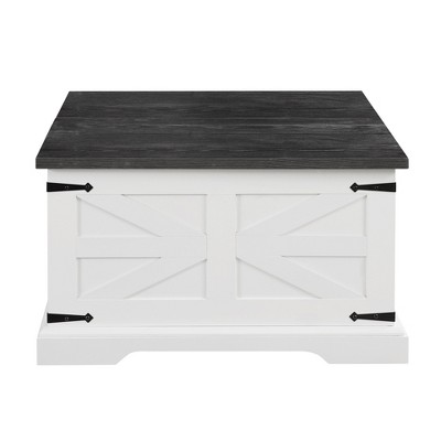 Bella Depot  63.8''W Farmhouse Coffee Table with Large Hidden Storage