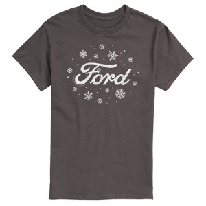 Men's - Ford - Logo with Snowflakes Short Sleeve Graphic T-Shirt - 1 of 4