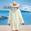 Women's Off-White Long Sleeves Shirt Dress Cover-Up - Cupshe - image 4 of 4