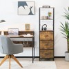 Tangkula 2PCS Industrial 3-tier Bookshelf 3 Drawers Dresser for Study Bedroom Living Room - 3 of 4