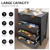 Acekool 4 Drawer Dresser, Fluted Bedroom Chest, Mid Century Modern Tall Organizer with Metal Handle, Storage for Bedroom, Living Room, Hallway - 2 of 4