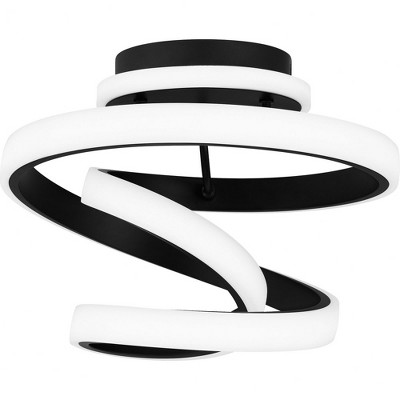 Quoizel Lighting Aviva 1 - Light Semi-Flush Mount in  Matte Black