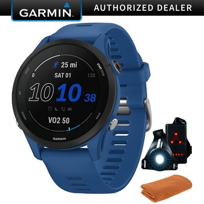 Garmin Forerunner 255 GPS Smartwatch, Tidal Blue w/ Accessories Bundle