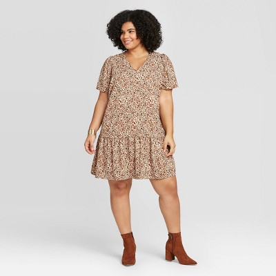 ruffle hem dress plus size