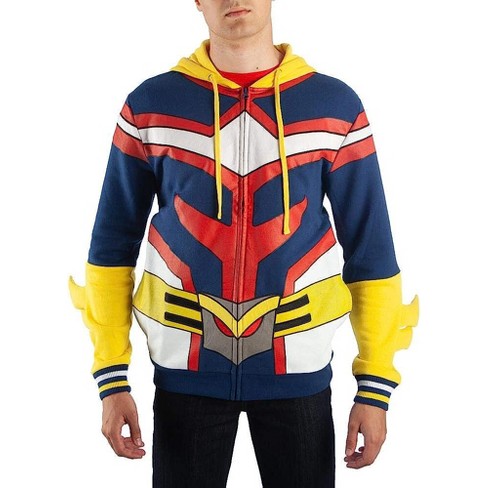 My Hero Academia All Might Men's Hoodie (Medium) Multicoloured