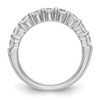 Black Bow Jewelry 14K White Gold 1.0 or 1.6 Ctw Lab Created Diamond 9-Stone Tapered Band - 2 of 4