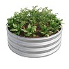 Kelly 32.08''x11.4" Metal Patio Round Planter Box, Raised Garden Bed for Vegetables, Flowers, Outdoor Furniture - The Pop Home - 4 of 4