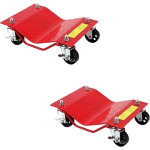 Acekool Car Dolly Set of 2,4000 LBS Capacity Heavy Duty Wheel Dollies,3" Steel Casters,Tire Guard for Cars SUVs Trucks,Garage & Shop Equipment - 1 of 4