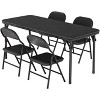 Boys and Girls Folding Table and Chairs Set of 3, Portable Table and Chair with Pu Soft Cushion, Suitable for Eating, Reading and Playing - 3 of 3
