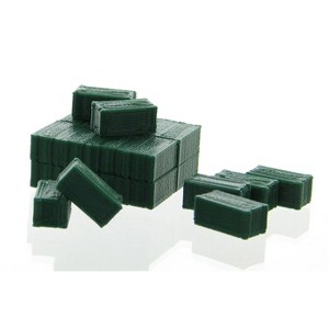 3D to Scale 1/64 3D Printed Green Plastic Square Hay Bales 24 total (16 in stack) 64-306-GR - 1 of 1