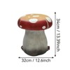 Anybear 13.4'' Mushroom House Decoration Garden Stool, Garden Resin Stool, Oversized Sculpture, Fairy Forest Base - 2 of 4