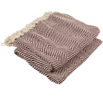 Harlow Throw Blanket - Burgundy - 50" x 70" - Safavieh