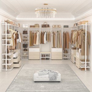 Besiost Freestanding Closet Organizer with 6 Drawers, Walk-In Closet Systen with 4 Clothing Rack - 1 of 4