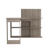 Vynxaria Light Gray Writing Computer Desk Corner Table Office Table with Open Shelves Modern Design for Home Office Easy Assembly - 3 of 4