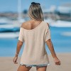 Women's Chic Off-Shoulder Knit Top for Casual Summer Vibes - Cupshe - 4 of 4