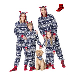 PATPAT Christmas Family Pajama bodysuit Fair Isle Print One-Piece Pajamas - 1 of 4