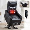 KWPZQEB Power Lift Chair, Single Motor Recliner Chair w/ USB Charging Port & Heavy Duty Motion Mechanism, Massage & Heat for Elderly - 2 of 4