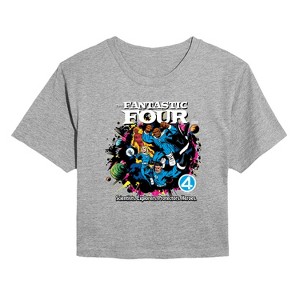 Women's - Marvel - Fantastic Four Fantastic 4 Galactus Comic Cropped Graphic T-Shirt - 1 of 4