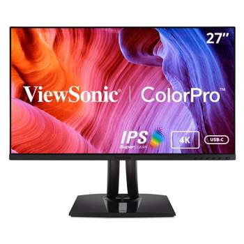 ViewSonic VP2756-4K 27 Inch Premium IPS 4K Ergonomic Monitor with Ultra-Thin Bezels, Color Accuracy, Pantone Validated, HDMI, DisplayPort and USB C