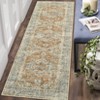 Vintage Medallion Carpet, Washable Rug Stain Resistant Throw Carpet, Non Shedding Low Pile Folding Floor Cover with Non-Slip Backing for Living Room - 3 of 4