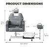Reclining Pedicure Chair Sofa with Stool, Footrest & Massage Foot Basin,for Foot Bath Pedicure Chairs, Beauty Spa Salon - 2 of 4