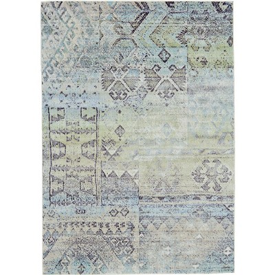 Katari Transitional Abstract Green/Blue/Gray Area Rug
