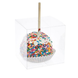 Stockroom Plus 30 Pcs Clear Candy Apple Boxes with Hole Top for Wedding Baby Shower, Birthday, Easter Favor Supplies (4 x 4 x 4 In) - 1 of 4