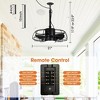 Parrot Uncle 20 Inch Black Modern Cage Ceiling Fan with Light Remote Metal Outdoor Ceiling Fans for Hallway Gazebo - 4 of 4