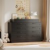 Baby Changing Dresser with 8 Drawers – Wooden Nursery Dresser with Safety Rail & Open Shelf - 2 of 4