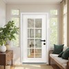 PexFix 36"x80" 8 Lite Full Lite Clear Glass Left Hand Inswing Fiberglass Entrance Door 6-9/16 Door jamb White Primed Fiberglass Knock Down Front Door - 4 of 4