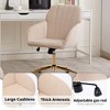 NicBex Adjustable Ergonomic Office Chair with Golden Base, Luxury Home Office Desk Chair with S-Shaped Backrest, Computer Swivel Chair, Vanity Chair - 3 of 4