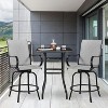 Yaheetech Outdoor Swivel Bar Stools Patio Bistro Chairs with High Back and Armrest - 2 of 4