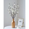 Attop 8pcs Artificial Flowers White Plum Blossom 21.7'' Fake Winter Sweet Long Stem Plastic Flowers Home Decor - 4 of 4