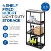 Gracious Living 4-Shelf Tier Plastic Resin Multi-Purpose Light Duty Indoor Garage Storage Organizer Shelves - 3 of 4