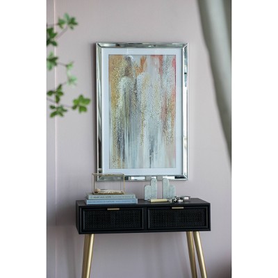 23.5"x35.5" Jennings Watercolor Cascade Crystal Mirror Framed Art Set