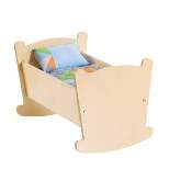 Kaplan Early Learning Wooden Doll Cradle with Pillow and Blanket Bedding