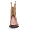Santimon Retro Square Toe Men's Western Cowboy Boots, Dress Formal Mid Calf Boots for Men Brown - 4 of 4