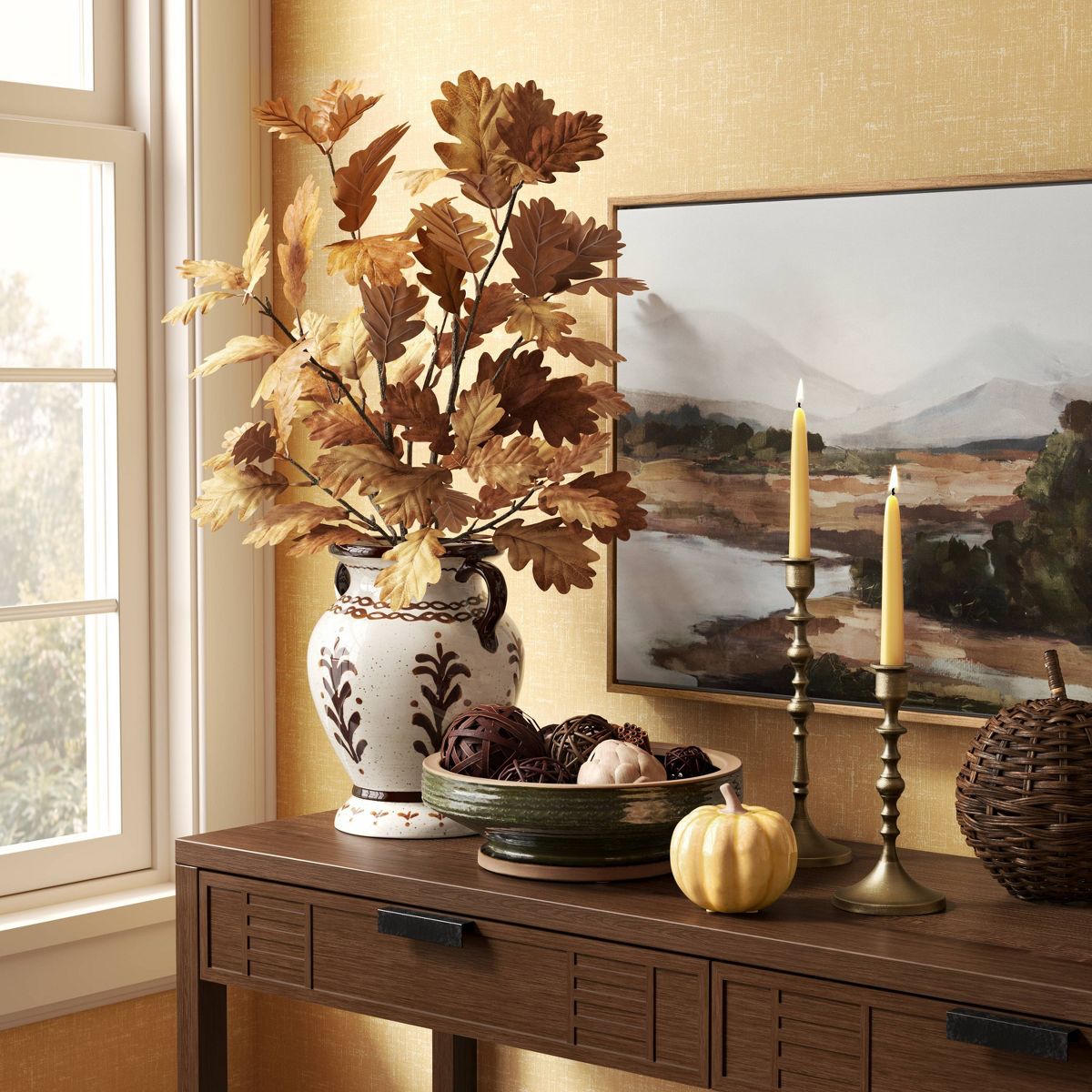 Dark Woven Fall Pumpkin - Threshold™ - thumbnail 3