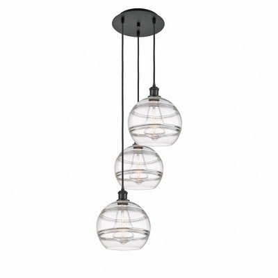 Rochester - 3 Light Cord Hung Multi Pendant In Industrial Style-35.63 Inches Tall and 16.5 Inches Wide