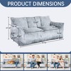 Hooseng 65" Faux Fur Loveseat Sofa, Oversized Lounge Couch for Adults, Fluffy Lazy Sofa with Memory Foam Filler, Big Comfy for Living Room, Bedroom - 2 of 4