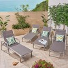 GDFStudio Joy Outdoor Mesh and Aluminum Adjustable Chaise Lounge (Set of 4) - 2 of 4