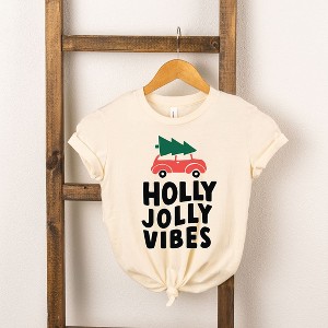 The Juniper Shop Holly Jolly Vibes Car Toddler Short Sleeve Tee - 1 of 2