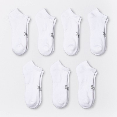  Women's Cushioned 6+1 Bonus Pack No Show Athletic Socks - All in Motion™ White 4-10 