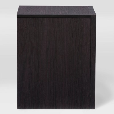 Mid-Century Modern Newport Black 24" Nightstand with Storage Drawer