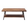 Modern Rustic Coffee Table - Quick Assembly, Easy Care, Pine Brown & Steel Gray Finish - 4 of 4