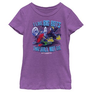 Girl's Battlebots I Like Big Bots that Will Not Die T-Shirt - 1 of 4