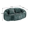 SKRAN Bean Bag sofa Lazy Sofa Lounger High Back Bean Bag Chair Couch for Indoor & Outdoor, Accent Floor Soft Lounge Chair (Emerald chenille)) - 3 of 4