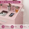 Vanity Desk with Mirror and Lights, Makeup Vanity with Power Outlet - 3 of 4